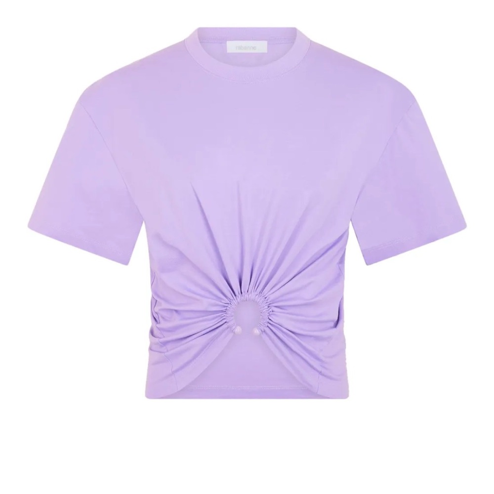 NWT *Still in Stores* Rabanne logo-embroidered cropped T-shirt